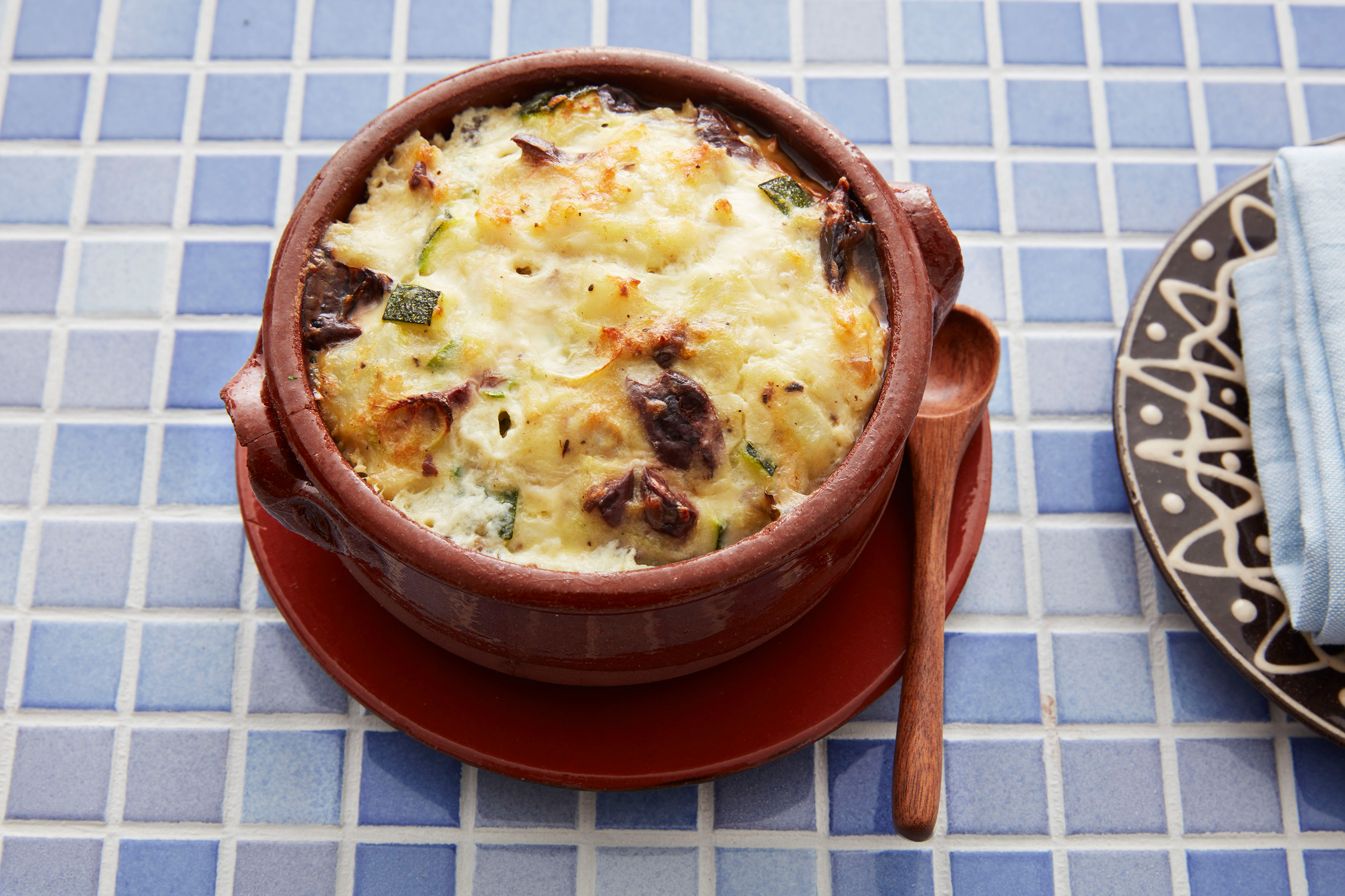 Torsk i form med squash, potet og hvitløkspuré